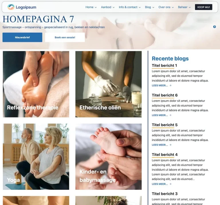 Therapeuten website home